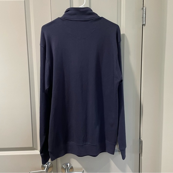 Cuffy’s of Cape Cod Pullover Navy with Green Lining Quarter Zip NWOT Medium - Picture 5 of 8
